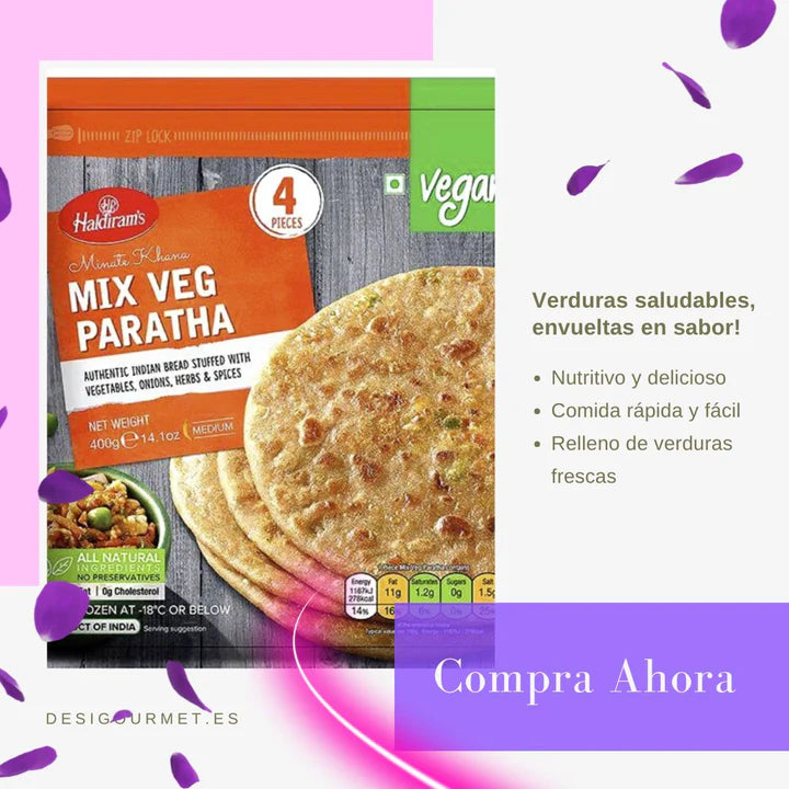 Mixed Vegetable Paratha (Frozen) 400g/4 pcs. Haldiram's