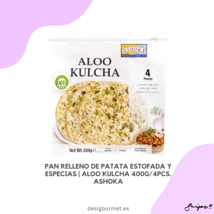Bread stuffed with stewed potatoes and spices | Aloo Kulcha 400g/4 pcs. Ashoka